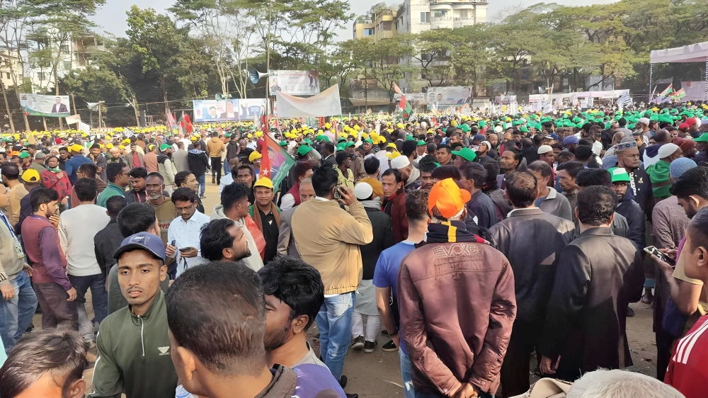 ভোর থেকেই কানায় কানায় পূর্ণ জনসভাস্থল