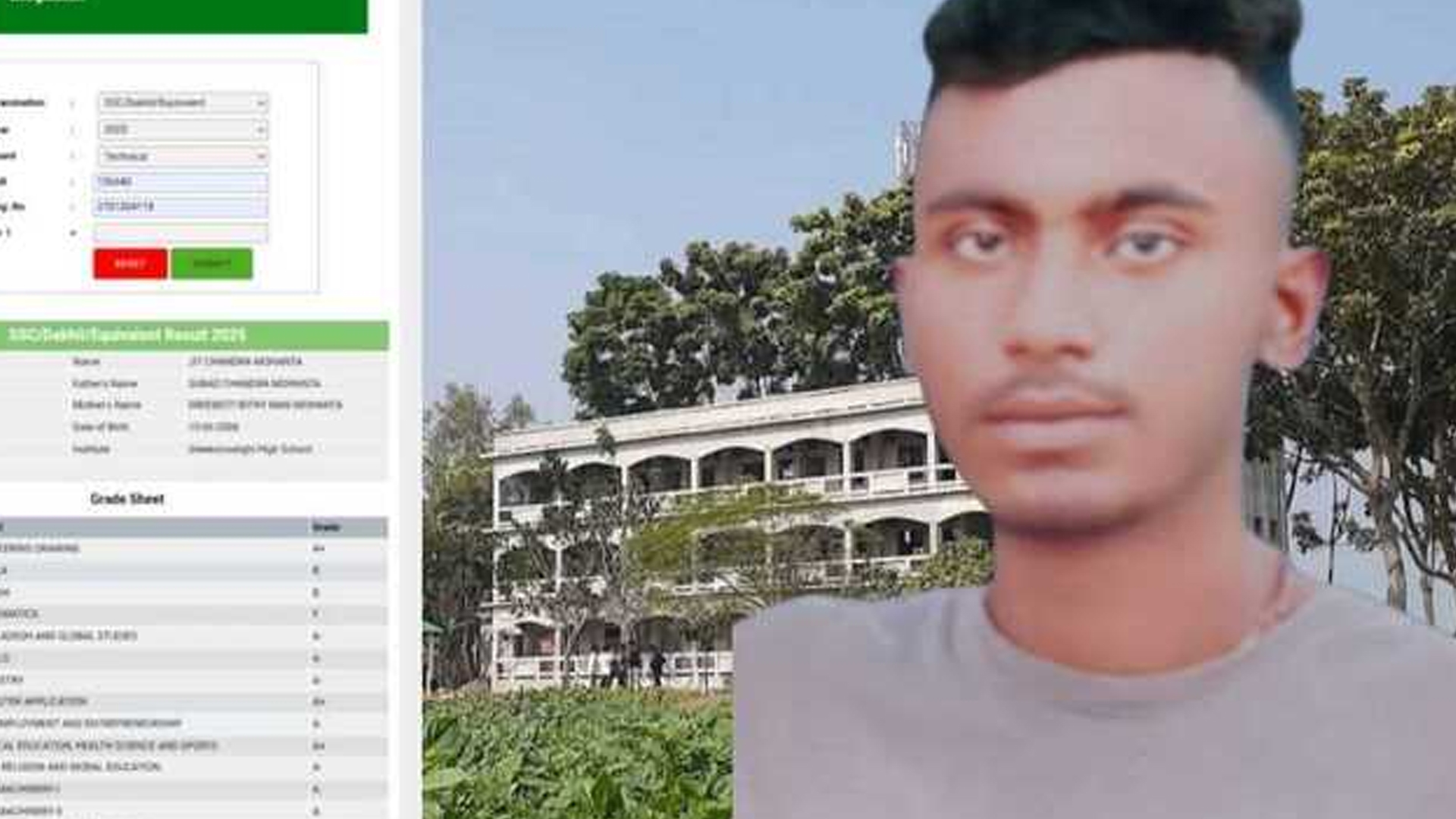 একটি বিষয়ে পরীক্ষা দিয়েও দুইটি বিষয়ে ব্যর্থ হলেন।