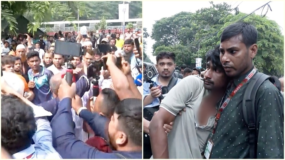 ধানমন্ডি ৩২-এ জামায়াতের মিছিল ঘিরে সাংবাদিককে মারধরের অভিযোগ