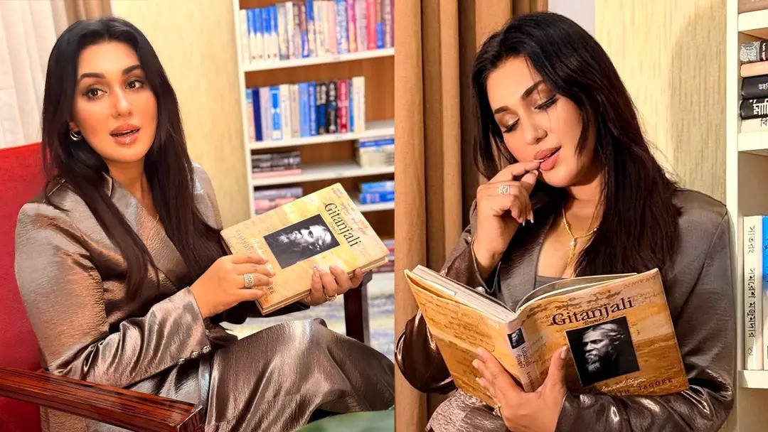 রবীন্দ্র প্রেমে মেতেছেন  অপু বিশ্বাস?